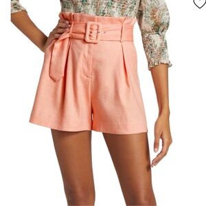 NWT VERONICA BEARD Ashford Belted Paperbag Shorts